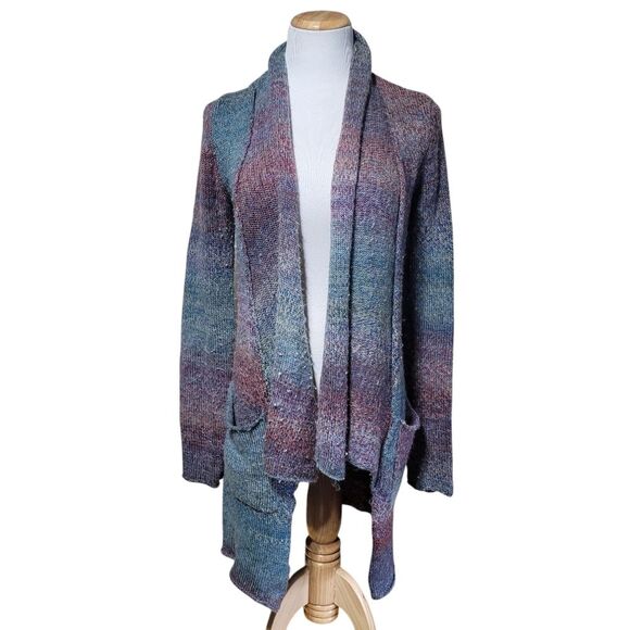 Noble Outfitters Ombre Scarf Cardigan Knit Sweater XS Waterfall Equestrian Long - Picture 1 of 9